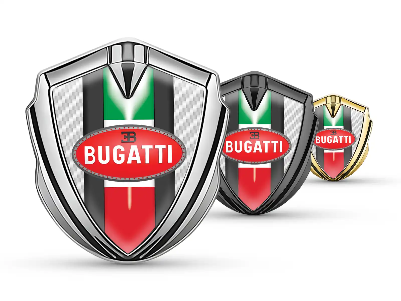 Bugatti Metallico Emblema Badge Stile Pro Inox